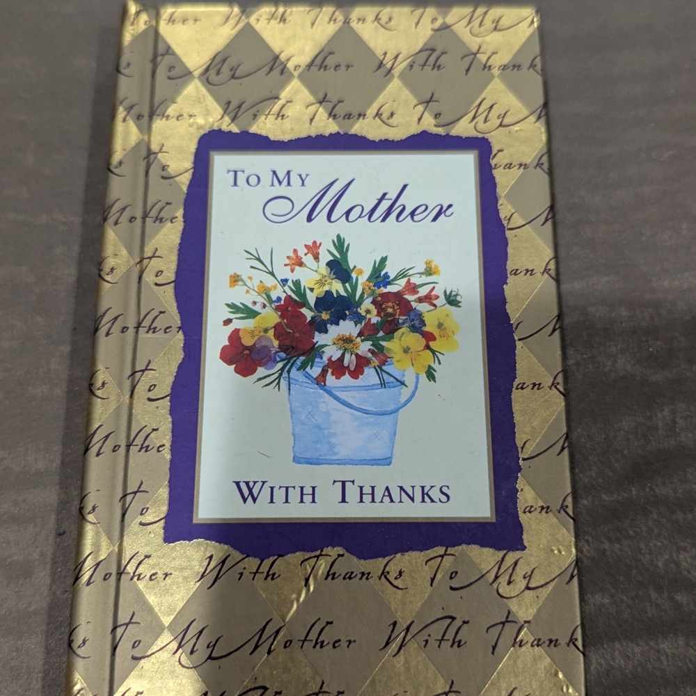Gold Floral 'To My Mother' Book. Mothers Day Or Birthday Gift